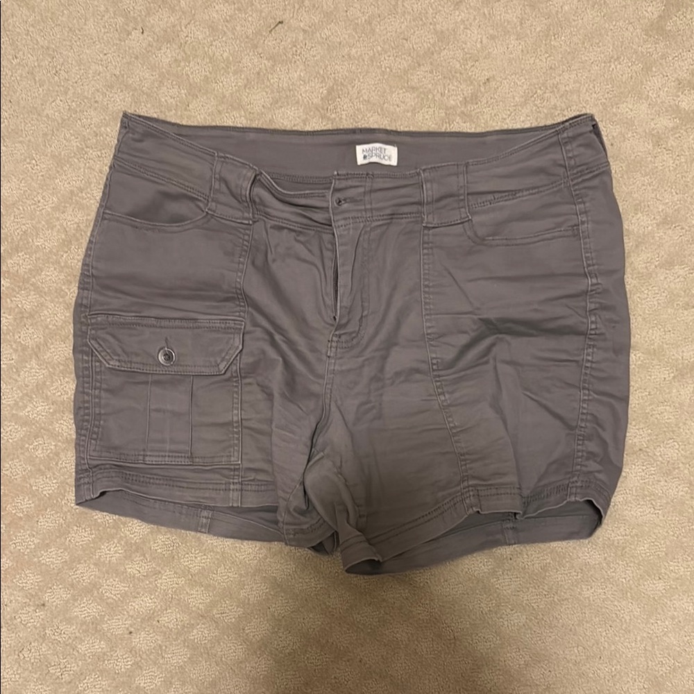 Market & Spruce Gray Cargo Shorts Casual Style